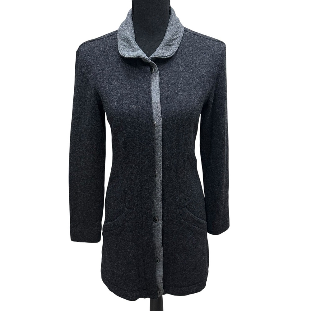 Horny Toad  Monterosa Car‎ Coat Wool Blend Size Small Charcoal Grey Pockets